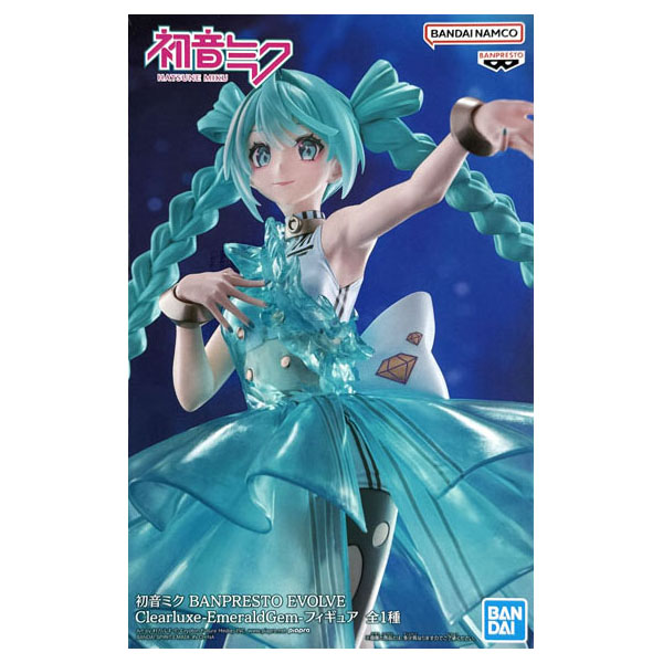 Banpresto Vocaloid Evolve Clearluxe Hatsune Miku Emerald Gem Figure